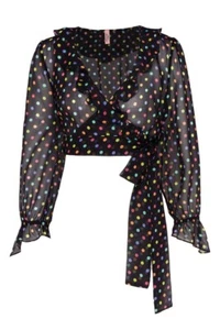 Top Agent Provocateur Sidnie copricostume seta a pois UK14 extra large nuovo con etichette $320 - Foto 1 di 16