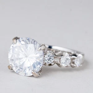 Anillo Piedras Blancas 6,99 g Plata 925 Talla 57 (18,1 mm Ø) - Imagen 1 de 6