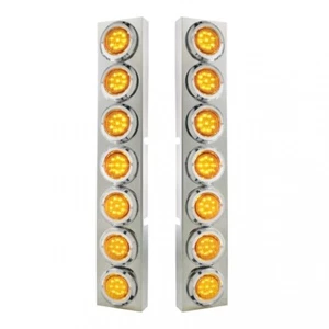 Kenworth Air Cleaner Bracket 9 LED 2" Lights & Bezels - Amber LED/Amber Lens - Bild 1 von 8