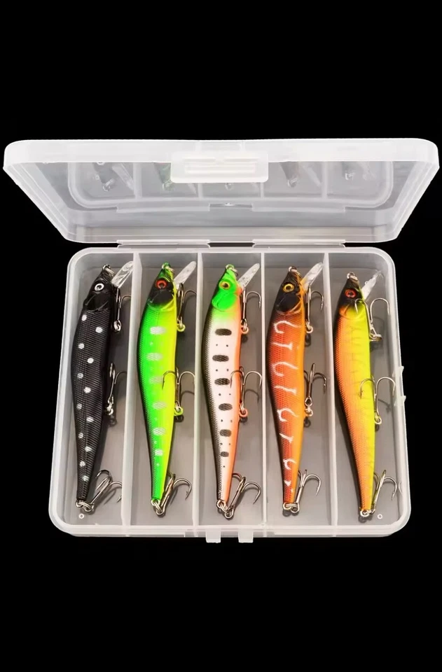 Wobbler Set 5 tlg.in Box für Zander  Hecht Barsch Raubfisch.  12 cm, 13,7g - Bild 1 von 1