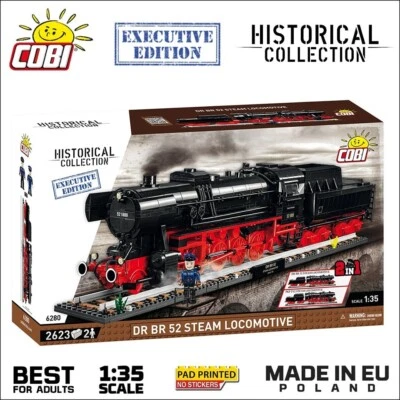 COBI 6280 BR-52 Steam Locomotive  scale 1:35 2 in 1  Executive EDITION bricks - Image 1 of 4