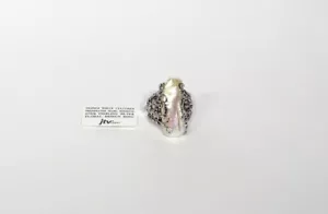 JTV Baroque Cultured Freshwater Pearl Cocktail Ring Sterling Silver Size 6.75 - Picture 1 of 4