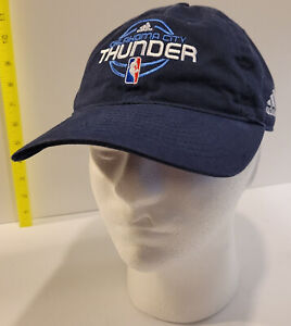 Adidas Oklahoma City Thunder Hat Cap Adjustable One Size Adult Strap Back Dad