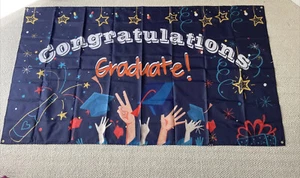 Graduation Congratulations Congrats Grad Garden Flag Vertical 7’x 3.5 ‘ - Picture 1 of 8