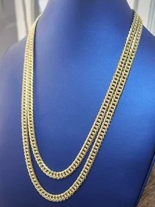22 and 24 inch 925 Vermeil Finished Rombo Chain 6.85mm ***Choose*****ACT NOW!** - Picture 1 of 6