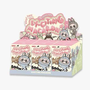 Pop Mart Labubu Los Monstruos Emocionantes Macaron Vinilo Cara Colgante (Caja Sellada de - Imagen 1 de 11