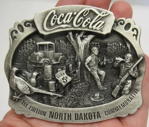 NORTH DAKOTA - Coca-Cola - Commemorative - 1982 Ltd Ed  - BELT BUCKLE - #2376 - Picture 1 of 10