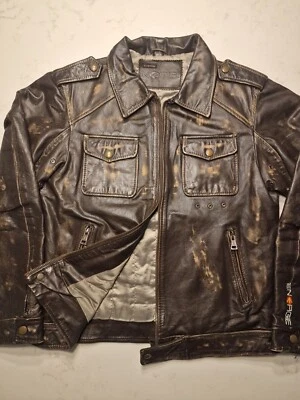 Mens Energie Disstreset Leather Jacket - Image 1 of 4