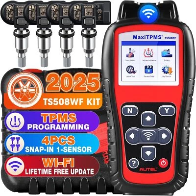 2025 Autel MaxiTPMS TS508WF & 4pcs Sensor TPMS Relearn Tool Sensor Program Tool - Image 1 of 4