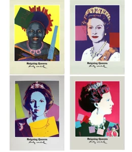Andy Warhol 4 Assorted Famous Queens Posters - Picture 1 of 1