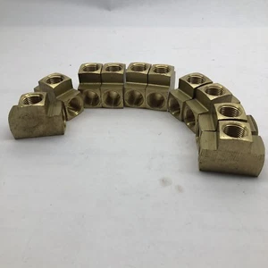 LOT OF 10-EATON 3/8" BRASS TEE PIPE FITTING FEMALE THREAD - Picture 1 of 4