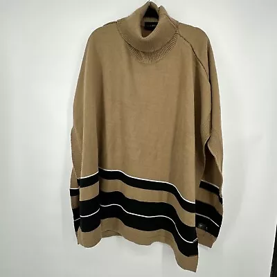 Poncho Lane Bryant para mujer capa envolvente OS capucha cuello chal tejido gris Foto 1 de 4