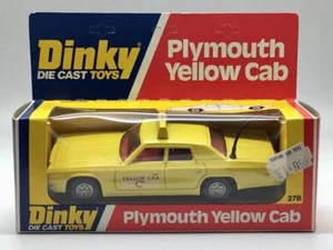 Dinky Toys Plymouth Taxi Amarillo 278 Muy Cerca De Mint En Caja - Imagen 1 de 6