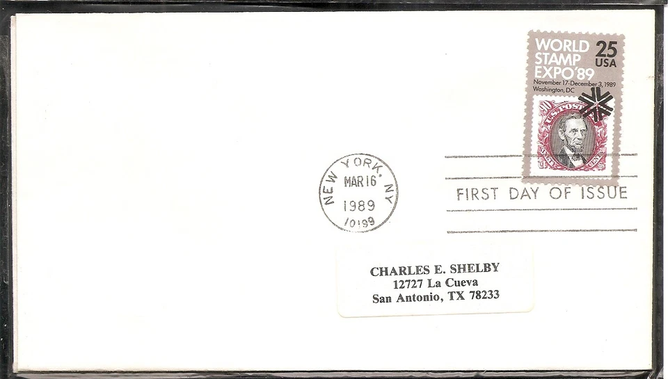 US SC # 2410 World Stamp Expo FDC. No Cachet - Image 1 of 1