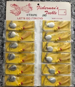 Angelköder Display Store Fisherman's Tackle Stripe Jig Sportfische Full Vintage - Bild 1 von 8