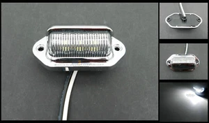 (1) Chrome LED Surface License Plate Light Tag Interior Step Trailer Truck RV - Picture 1 of 1