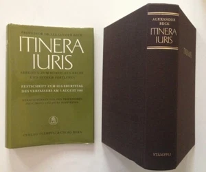 Alexander Beck Itinera Iuris Arbeiten Zum Romischen Recht und Seinem Fortleben - Bild 1 von 2