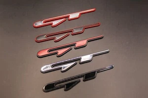 GT Boot Rear Badge Sticker Emblem Badge For Kia Chrome Silver Red Black - Foto 1 di 8