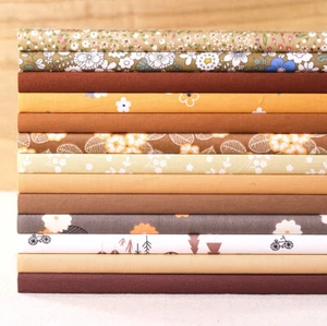 13 Stck. Braun Nähen Baumwolle 10 Zoll Quadrate Stoffbündel Blumen Patchwork Zum Selbermachen Handwerk - Bild 1 von 2
