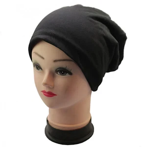 XXL Mütze Slouch Damen Herren Winter Mütze Beanie gefüttert Fell schwarz - Bild 1 von 3