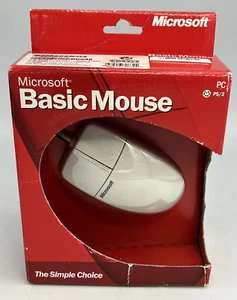 Microsoft Basic Mouse 1.0 Win PS/2 New The Simple Choice Brand New - Picture 1 of 7