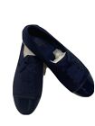 Talbots Taja1-M canvas boat shoes Sz11 navy patent leather toe 