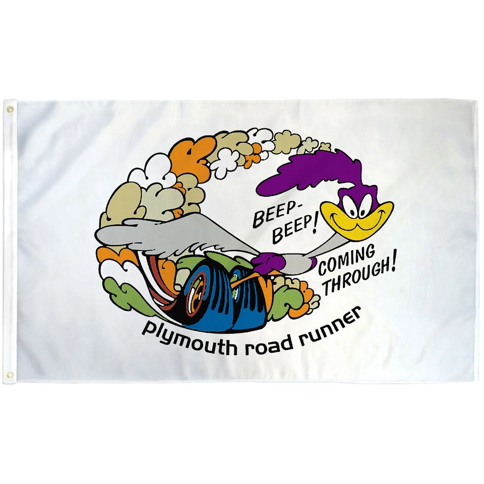 ROAD RUNNER WHITE FLAG 3X5 POLYESTER - Image 1 of 1