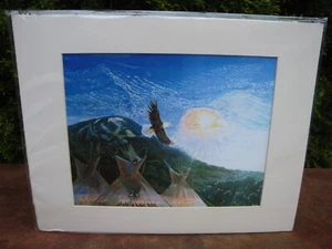 Eli Thomas 8 x 10 signierte Kunst "Spirit of the Mountain Eagle" - Bild 1 von 5