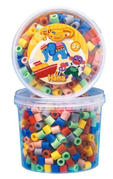 Hama 600 MAXI Bügelperlen - Mischung 03,05,09,17,20,26,47 Steckperlen 10mm Pearl - Bild 1 von 1