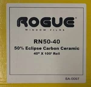 Rogue 50% Eclipse Carbon Ceramic Series Automotive Window Film 40” X 100’ Roll - Picture 1 of 1