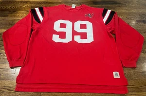 Warren Sapp Jersey XL Red NFL Football Tampa Bay Reebok Gridiron Classic Sewn - Picture 1 of 10