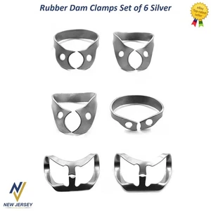 Juego de 6 pinzas gingivales de goma endodóntica para presa - Imagen 1 de 7