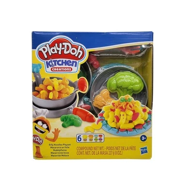 Игровой набор Play-Doh Kitchen Creations Silly Noodles 6 цветов детская игрушка для изготовления макарон - Изображение 1 из 4