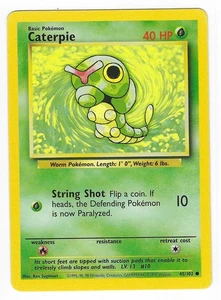 #045/102 Caterpie Common | Base Set Near Mint or Better - Bild 1 von 2