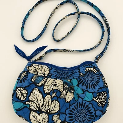 Bolso de hombro pequeño Vera Bradley AZUL BAYOU FRANNIE floral de 10". RETIRADO  Foto 1 de 4