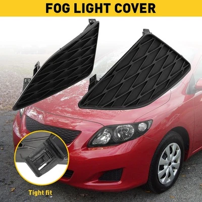 2 peças conjunto de tampa de farol de neblina para 2009-2010 Toyota Corolla esquerda e direita 8148202080 - Imagem 1 de 4