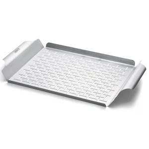 Weber Edelstahl BBQ Grillpfanne 44x39cm spülmaschinenfest silber (6435) - Bild 1 von 5