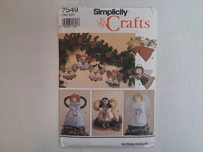 Simplicity Pattern - Angel Tree Topper/Decoration & Ornaments (One Size) #7549 - Image 1 of 4