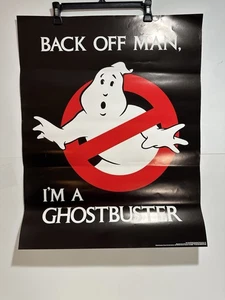 GHOSTBUSTER VINTAGE POSTER - 22" x 28" - "BACK OFF MAN I'M A GHOSTBUSTER" - 1984 - Picture 1 of 8
