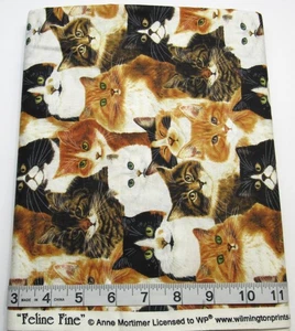 Feline Fine Ann Mortimer BTY Wilmington Drucke Baumwolle Nähen Quilt Handarbeit Stoffe - Bild 1 von 3