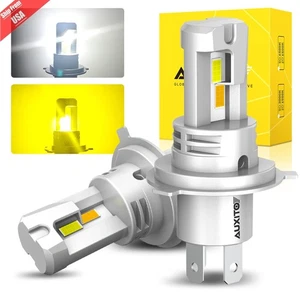AUXITO H4 9003 80000LM LED Headlight Bulbs Hi/Low Beam 6500K White 3000K Yellow - Picture 1 of 18