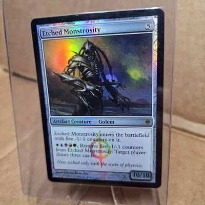 Etched Monstrosity - Foil NM, English MTG New Phyrexia - Image 1 of 2