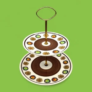 Vintage 2-Tier Cake Stand – Palissy Toledo - Royal Worcester Mid-Century Ceramic - Picture 1 of 9