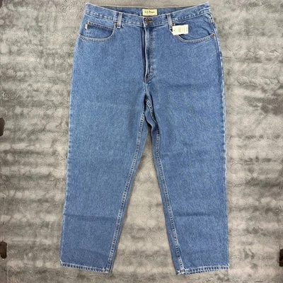 NWT LL Bean Double L Jeans 38x30 Men's Relaxed Fit Straight Leg Medium Wash NEW - Image 1 of 4