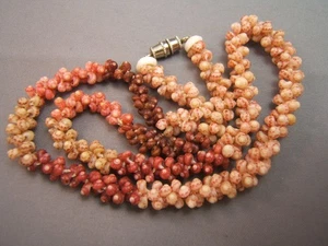 Niihau Natural Kahelelani  Shell  Necklace 17"  Pinks, Brown, Beige - Picture 1 of 12