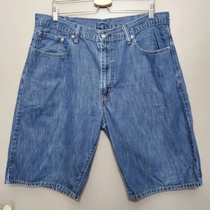 Levi's Men's 569 Loose Straight Shorts Size 38 Blue Denim Light Medium Wash - Picture 1 of 10