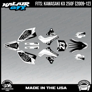 Graphics Kit for Kawasaki KX250F (2009-2012) KX 250F Evader Series - White - Bild 1 von 4