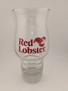 Vintage RED LOBSTER Restaurant 6¾" Lobster Tail Hurricane Glass by Libbey - Picture 1 of 4