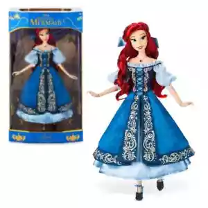 DISNEY LIMITED EDITION THE LITTLE MERMAID BLUE VILLAGE DRESS 16" ARIEL DOLL NIB - Afbeelding 1 van 5