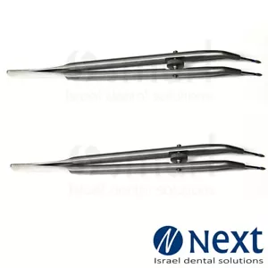 LOTx2 Jacket Grip forceps 15 cm Crown tweezer dental diamond pin plier reverse - Picture 1 of 3